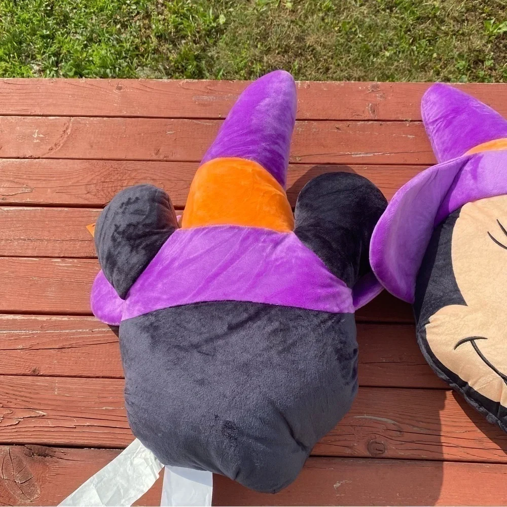 Disney Minnie Mouse Witch Face Throw Pillow Set Bundle Lot NEW Halloween